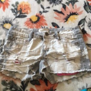 Gray jean shorts